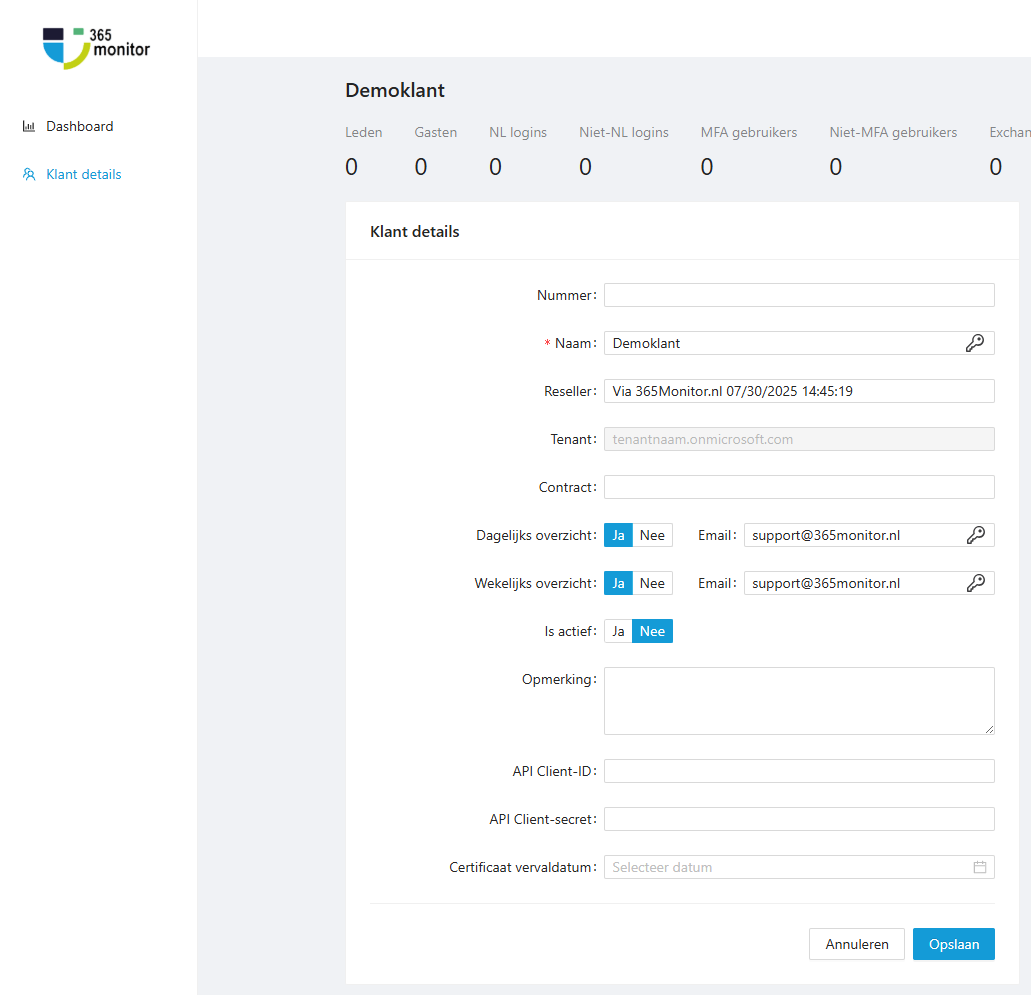 Login je eigen portal die start met https://portal.365Monitor.nl/SmileTools 